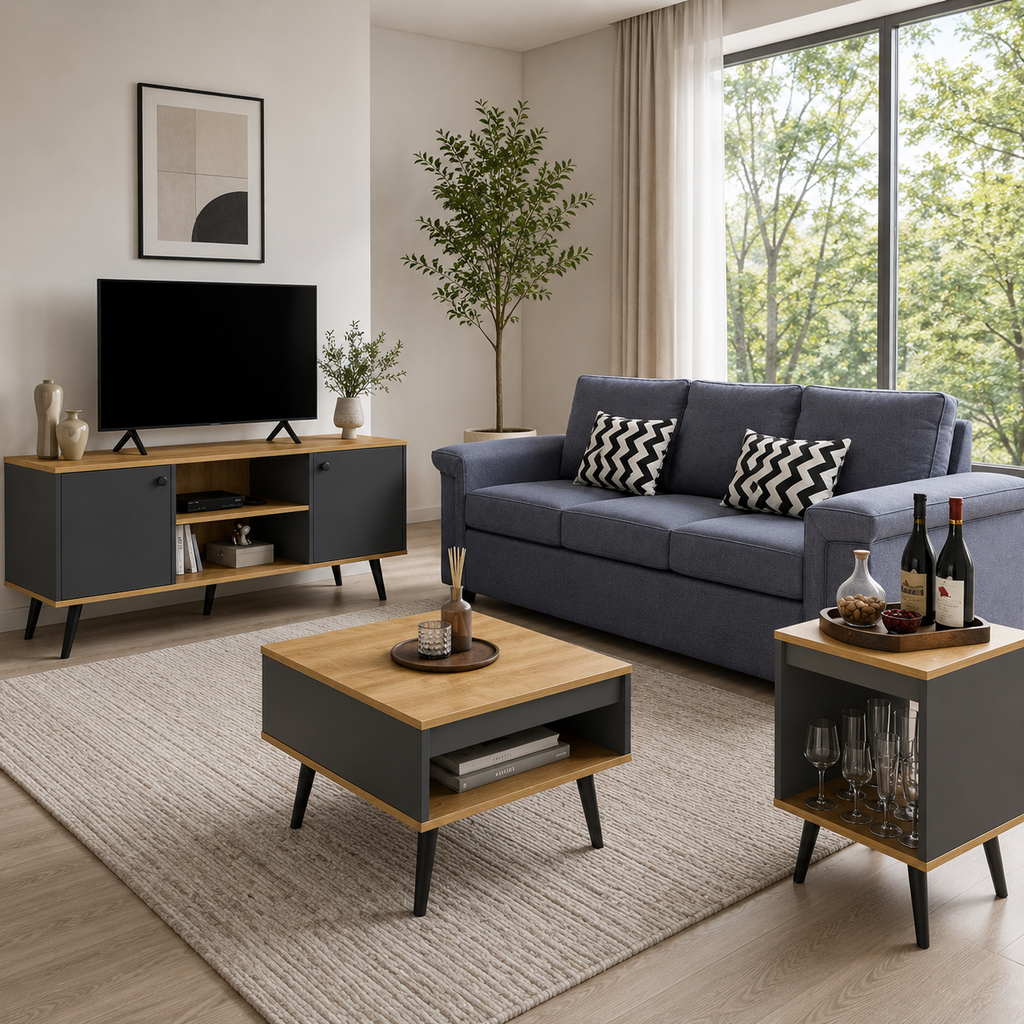 Combo Living Tokio + Sofá 3C Sicilia