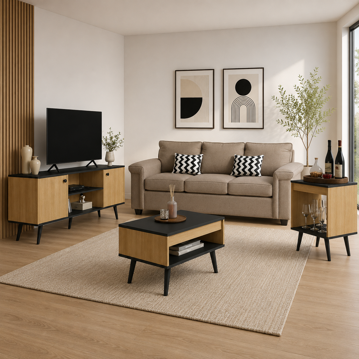 Combo Living Tokio + Sofá 3C Sicilia
