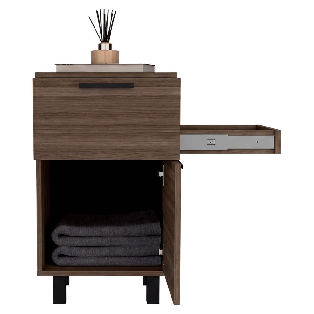 Velador Secret, Avellana, con una Puerta y Cajón Secreto - vista 3