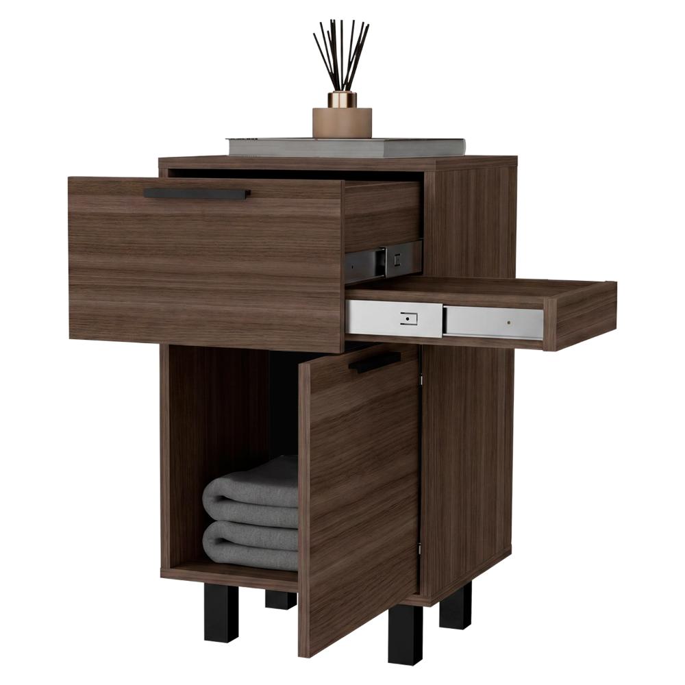 Velador Secret, Avellana, con una Puerta y Cajón Secreto - vista 4
