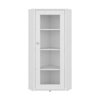 Vitrina Esquinera Genova Una Puerta Vidrio, Blanco - vista 7