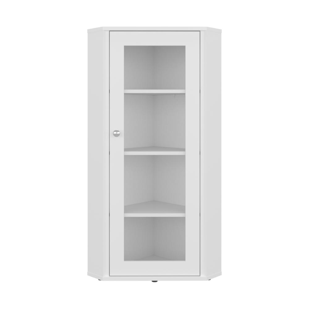 Vitrina Esquinera Genova Una Puerta Vidrio, Blanco - vista 7