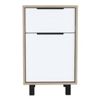 Velador Kaia Z-41 1 Cajon / 1 Puerta - Miel / Blanco
