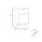 Velador Kaia Z-41 1 Cajon / 1 Puerta - Miel / Blanco