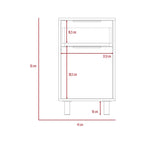 Velador Kaia Z-41 1 Cajon / 1 Puerta - Miel / Blanco