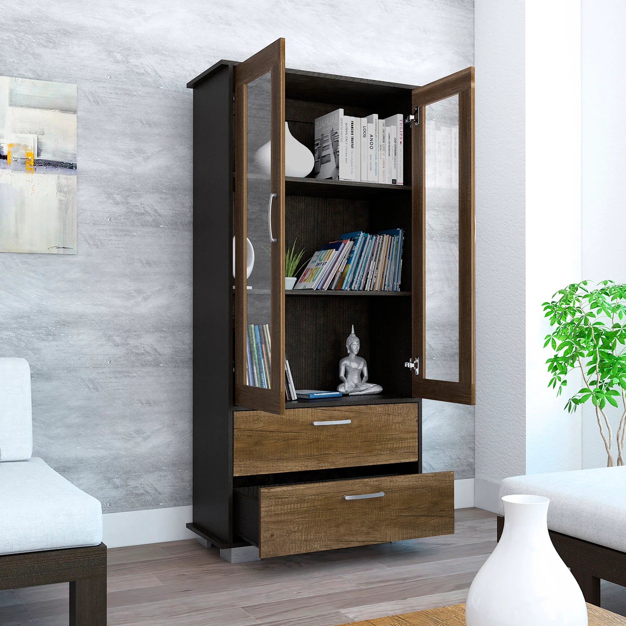 Vitrina Classic Color - Caramelo / Wengue