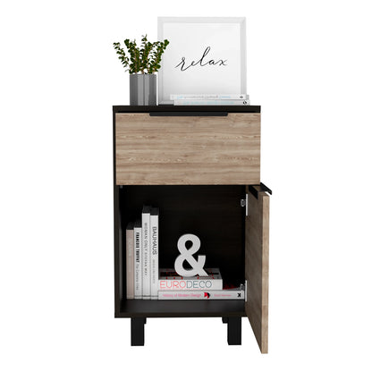 Velador Kaia Z-41  1 Cajon / 1 Puerta  - Wengue / Miel