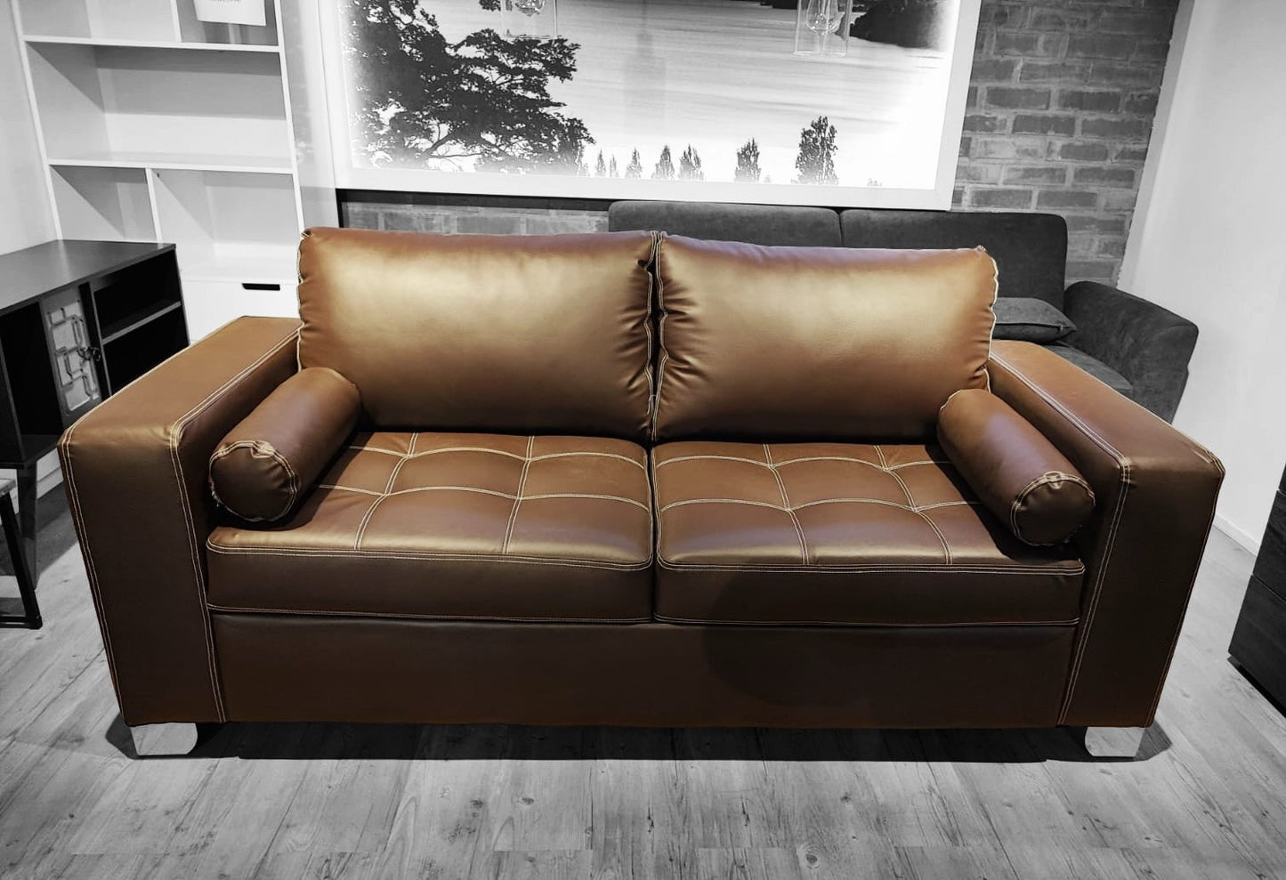 Sofá Capri Mons 3C  PU Café