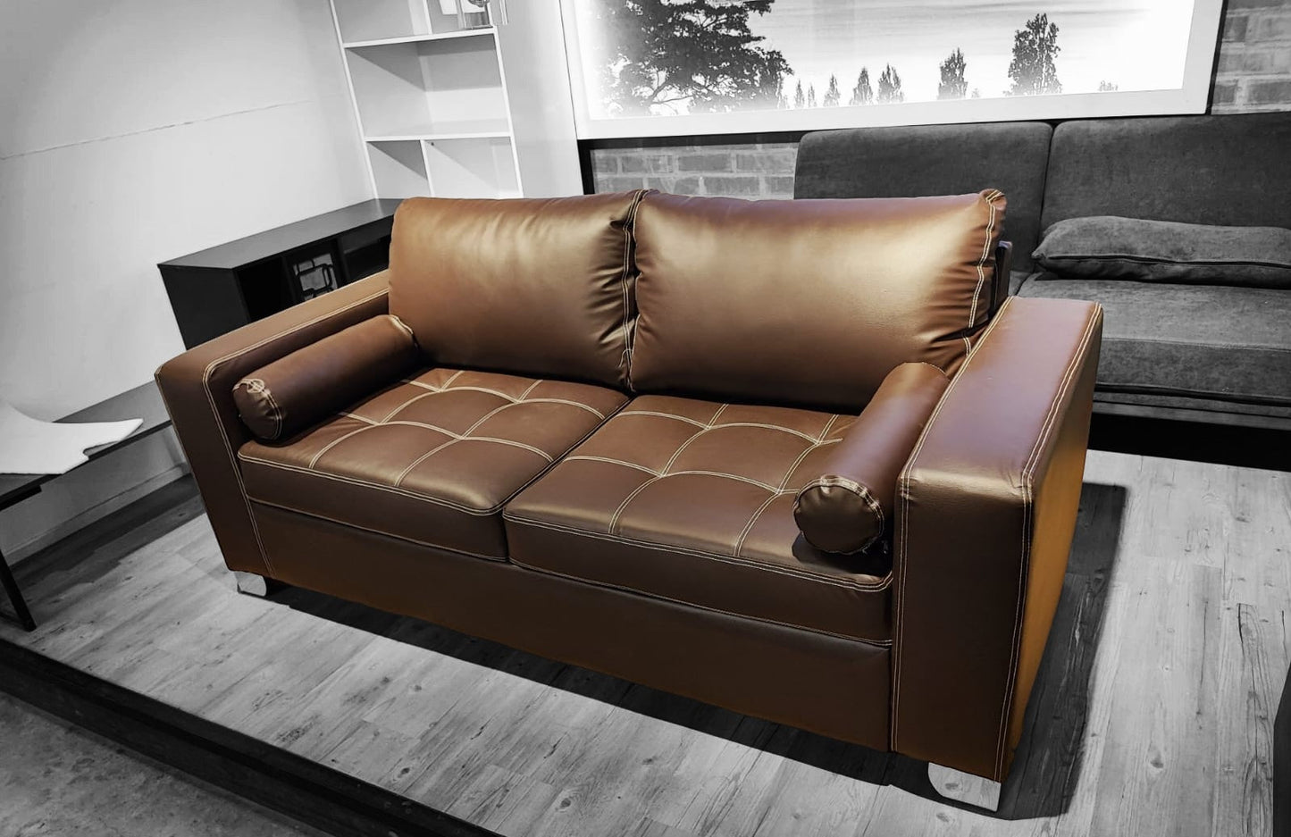 Sofá Capri Mons 3C  PU Café