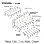 Mons Futón Sky XT 3 Cuerpos Azul