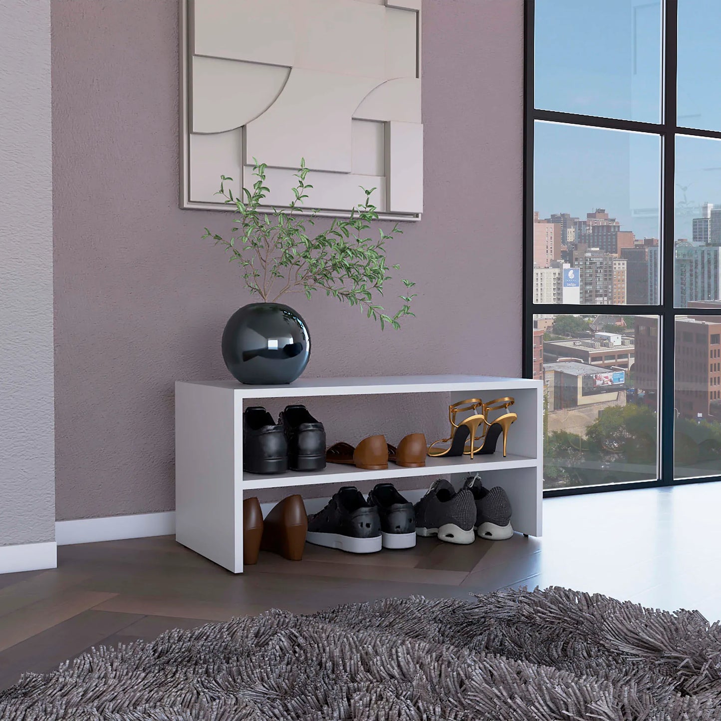 Modulo Zapatero Z-72 Apilable - Blanco