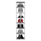 Zapatero Alto Apilable, Blanco, Con Siete Entrepaños - vista 2