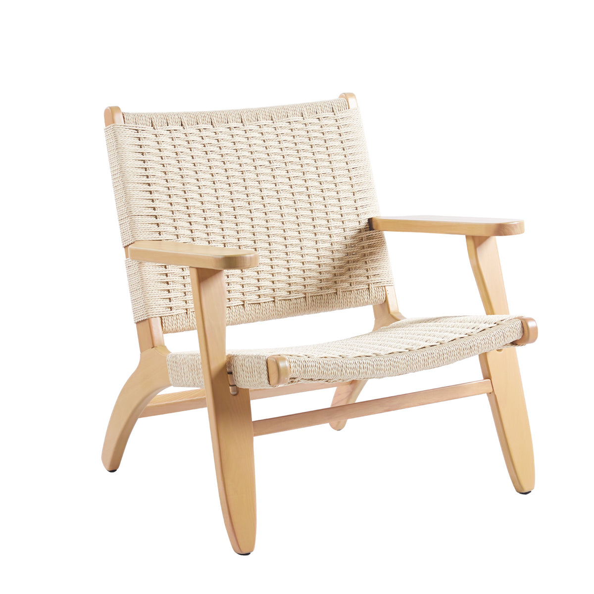 Butaca Sitial Danesa Wegner Madera e Hilo de Cuerda