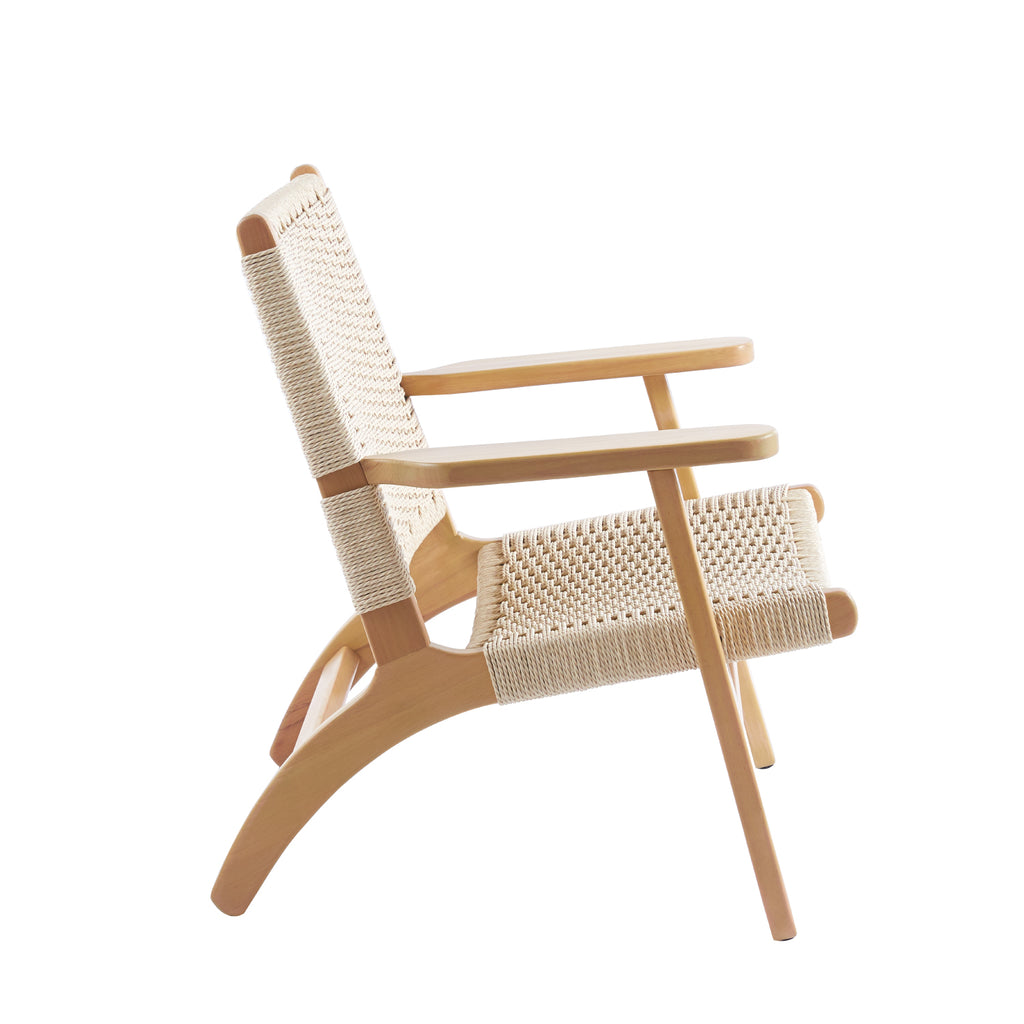 Butaca Sitial Danesa Wegner Madera e Hilo de Cuerda
