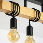 Lampara colgante Townshend negra 3 luces