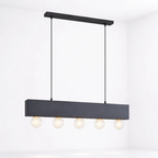 Lampara colgante Couture negro 5 luces