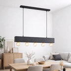 Lampara colgante Couture negro 5 luces
