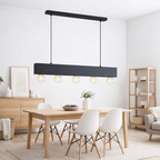 Lampara colgante Couture negro 5 luces