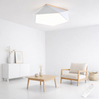 Lámpara led moderna pentagono sobrepuesta c/control 36+36w 400mm blanco 3000k-4000k-6000k modelo ukdah Konnergie