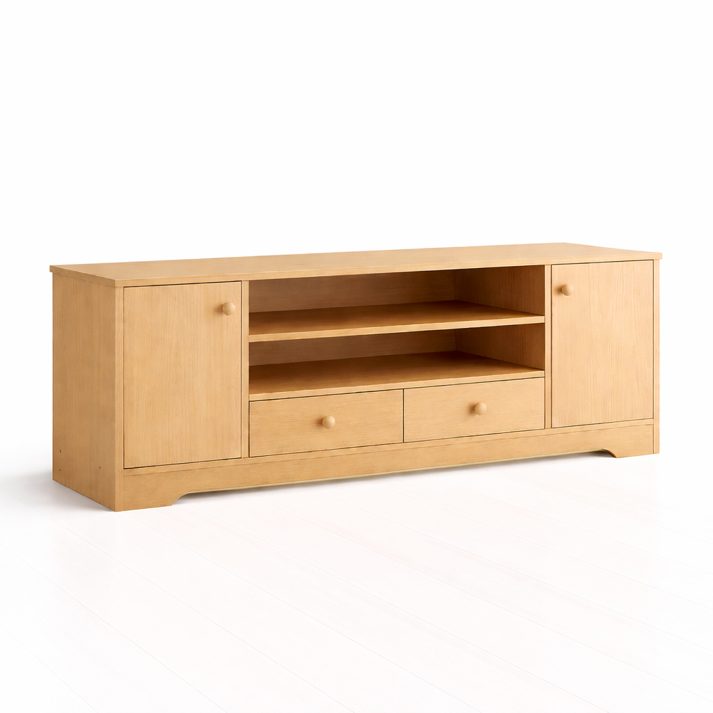 Rack tv 2 niveles Memphis wood