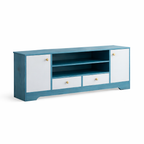 Rack Tv 2 Niveles Memphis Skyblue