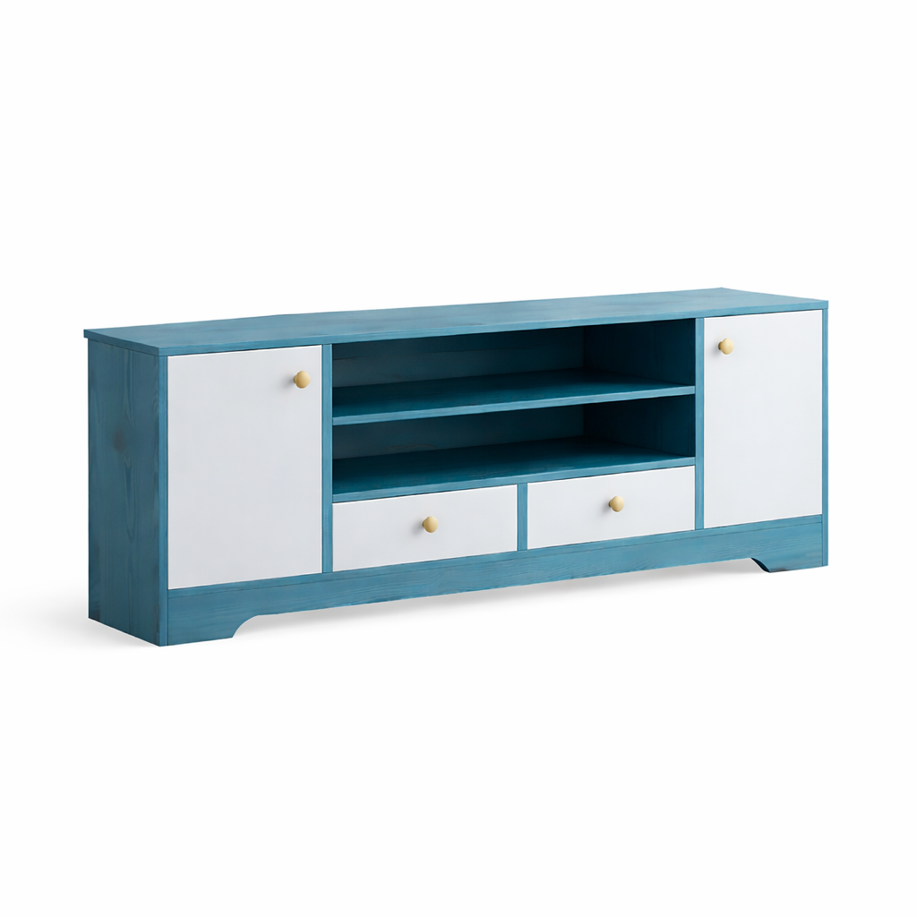 Rack Tv 2 Niveles Memphis Skyblue