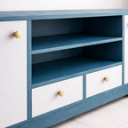 Rack Tv 2 Niveles Memphis Skyblue