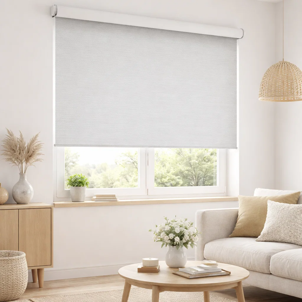 Cortina Roller Blackout Gris Jaspeado Biancobelo - 60x240cm
