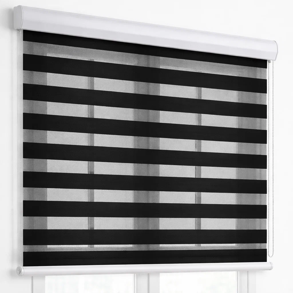 Cortina Roller Duo Negra Biancobelo - 140x220 cm