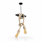 Lámpara de techo porta ampolleta 2 soquete e27 modelo Yute Sina