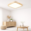 Lámpara led moderna con control cuadrado para sobreponer 36+36w 400mm madera clara 3000k-4000k-6000k modelo tannistha