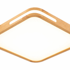 Lámpara led moderna con control cuadrado para sobreponer 36+36w 400mm madera clara 3000k-4000k-6000k modelo tannistha