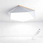 Lámpara led moderna pentagono sobrepuesta c/control 36+36w 400mm blanco 3000k-4000k-6000k modelo ukdah Konnergie