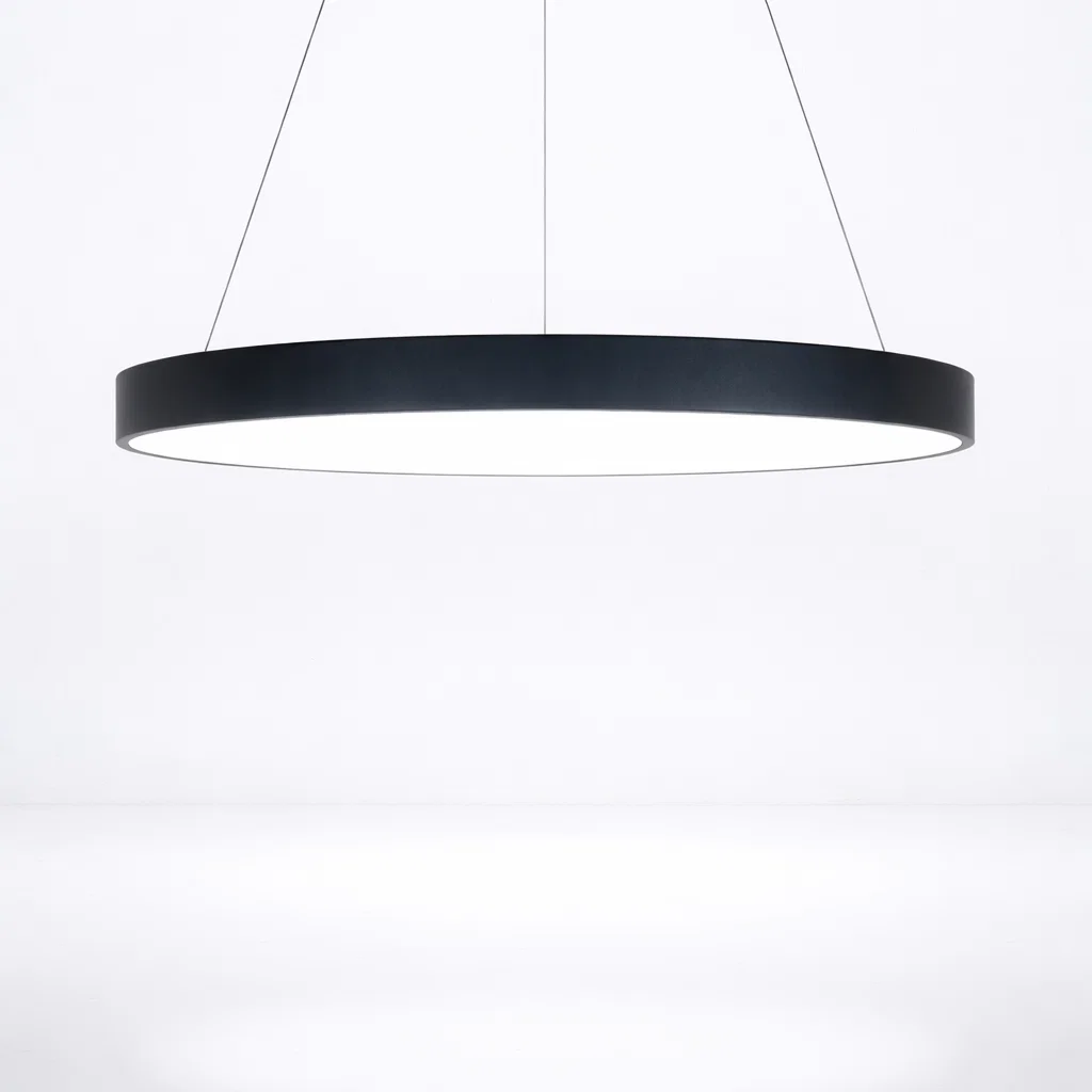 Lampara led 45w colgante 3000k modelo brihaspati redonda cerrada konnergie