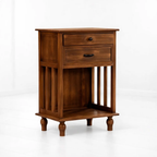 Velador Vintage Provenza 2 cajones Madera