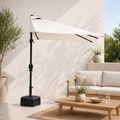 Quitasol de Pared Rectangular Beige con base reforzada