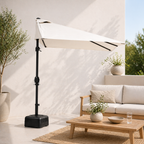 Quitasol de Pared Rectangular Beige con base reforzada
