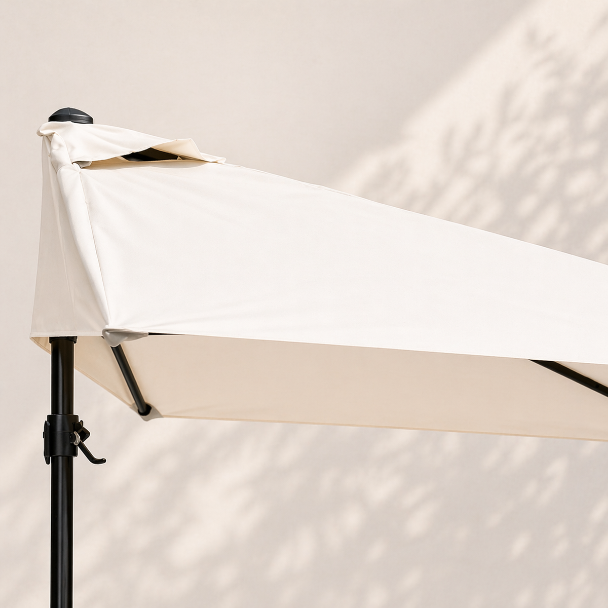 Quitasol de Pared Rectangular Beige con base reforzada