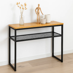 Arrimo Estilo Industrial con Repisa Metálica y Cubierta de Madera