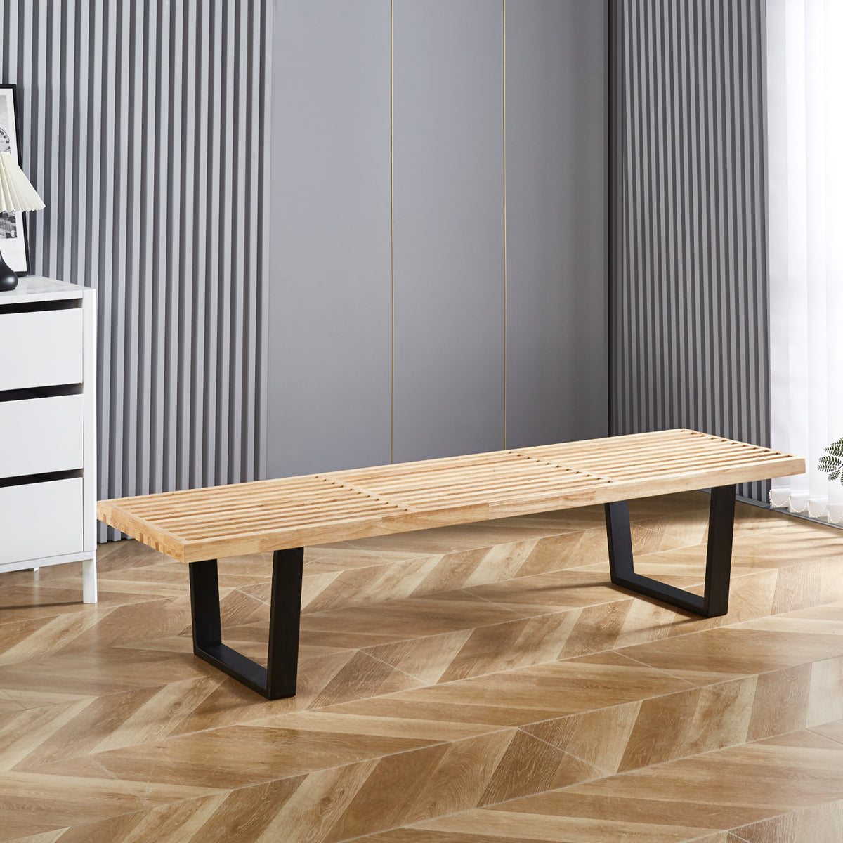 Banqueta George Nelson 160cm - Madera