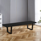 Banqueta de Madera y Metal George Nelson 160cm - Negra
