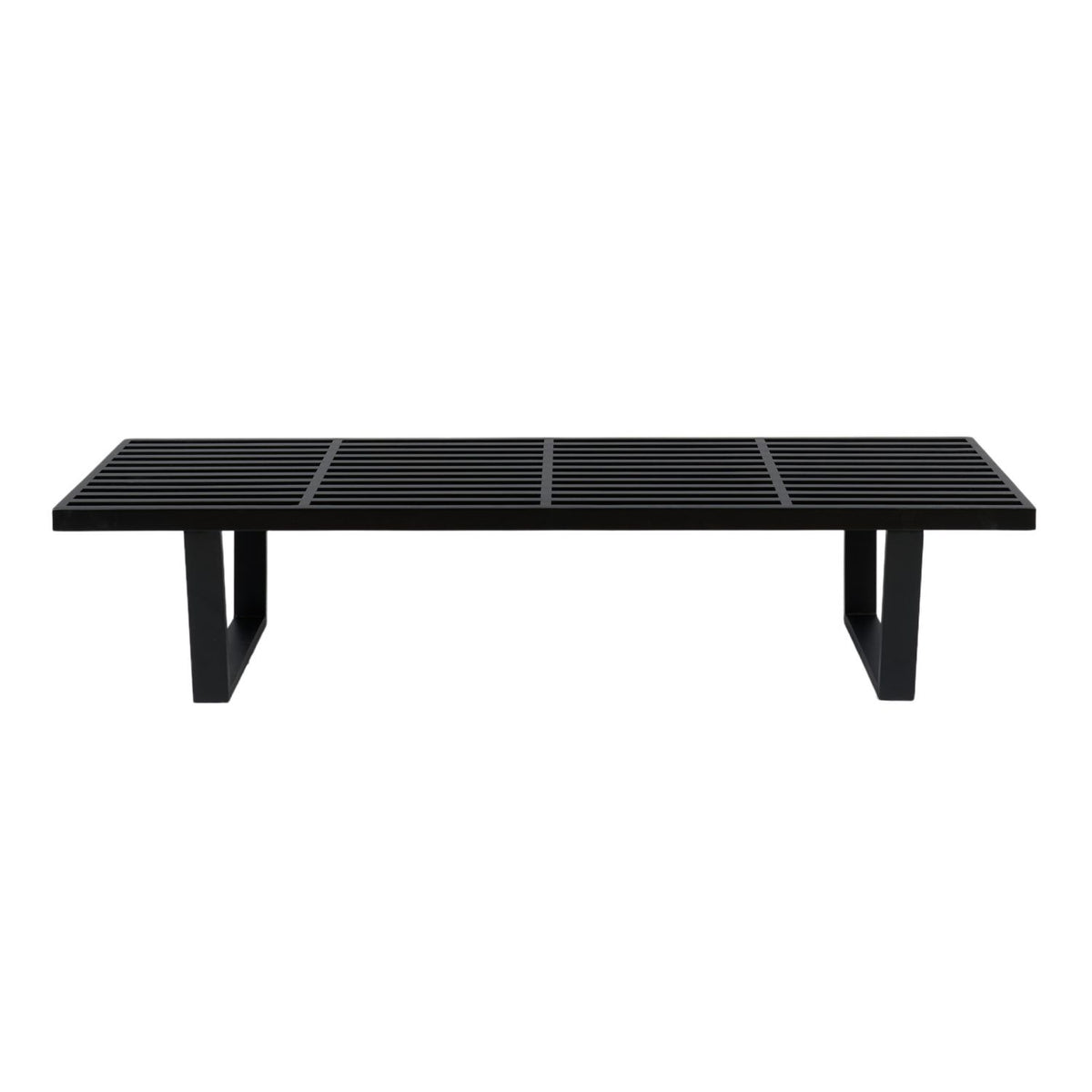 Banqueta de Madera y Metal George Nelson 160cm - Negra