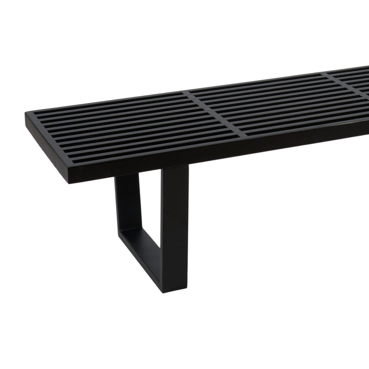 Banqueta de Madera y Metal George Nelson 160cm - Negra
