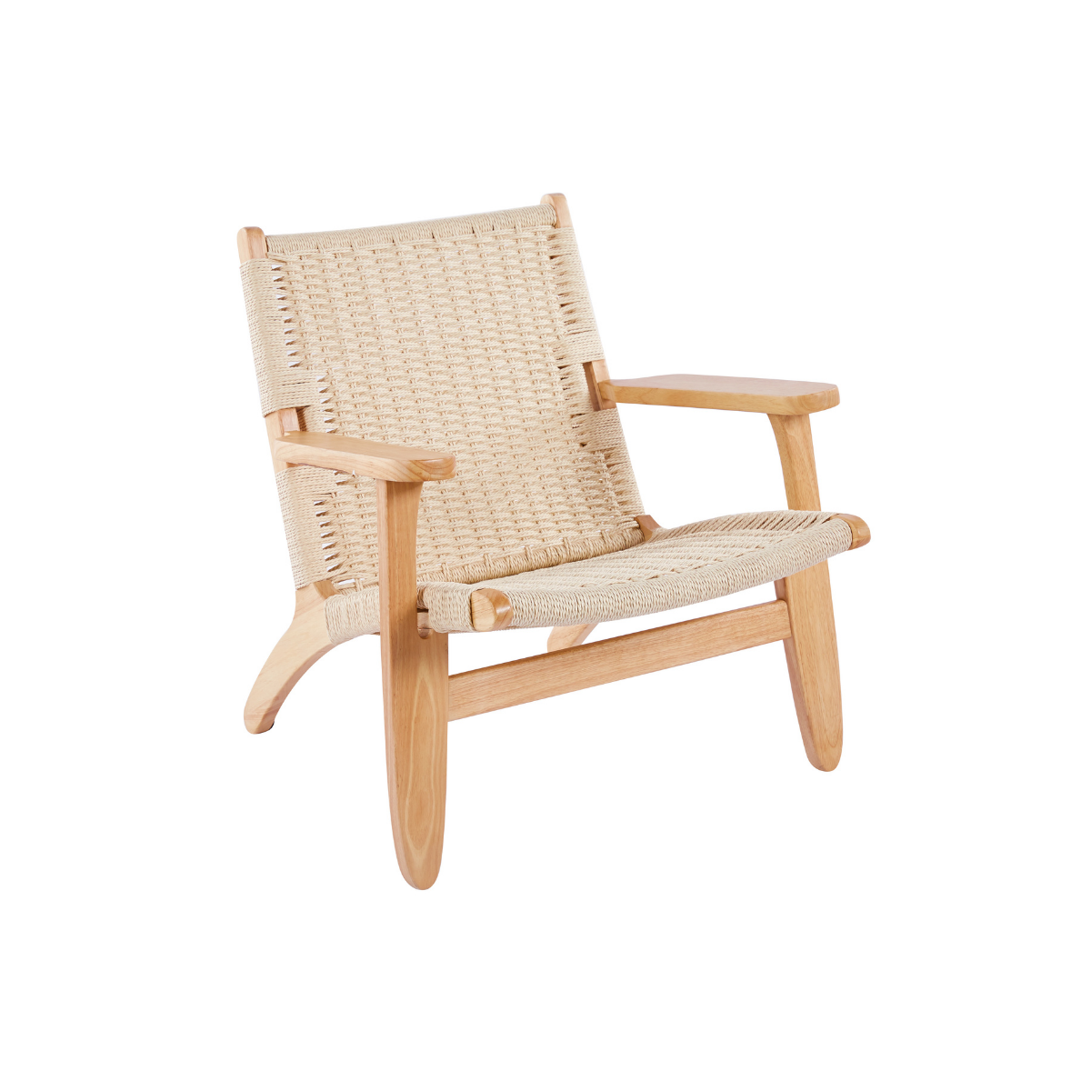 Butaca Sitial Danesa Wegner Madera e Hilo de Cuerda