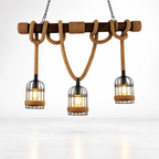 Lampara colgante cuerdas 3 luces L05
