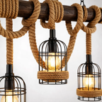 Lampara colgante cuerdas 3 luces L05