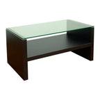 Mesa de centro moderna madera walnut wood vidrio
