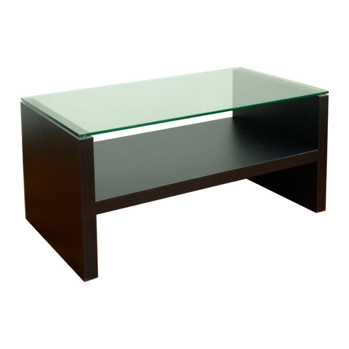 Mesa de centro moderna madera walnut wood vidrio