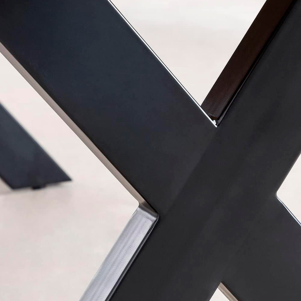 Mesa industrial Madera y Metal Cross 180x90