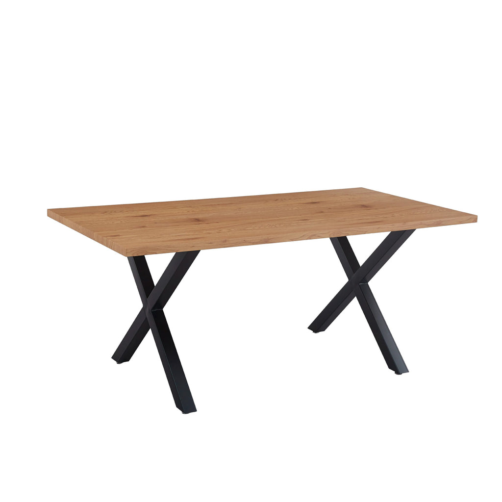 Mesa industrial Madera y Metal Cross 180x90